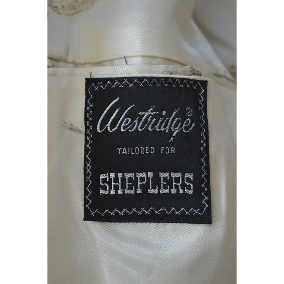 Westridge Tailored For Sheplers Beige Suede Blazer Men's L Single-Breasted With - Picture 5 of 13